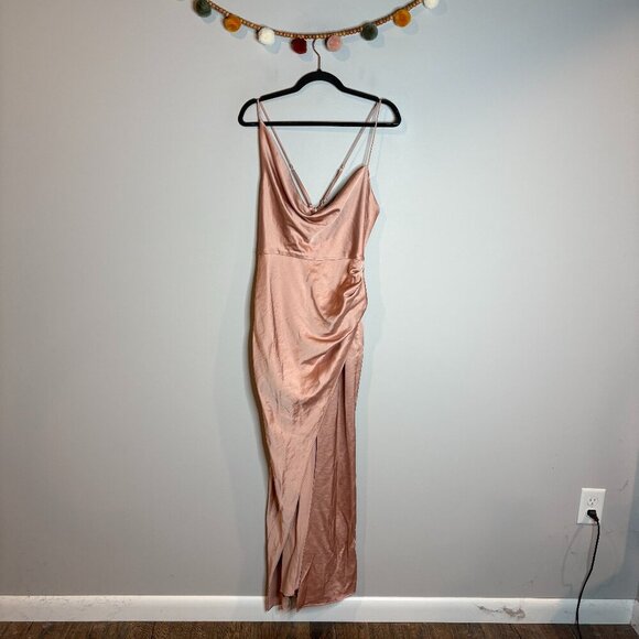 NWT Significant Other Aria Cowl Neck Maxi Dress in Nougat - Picture 2 of 7